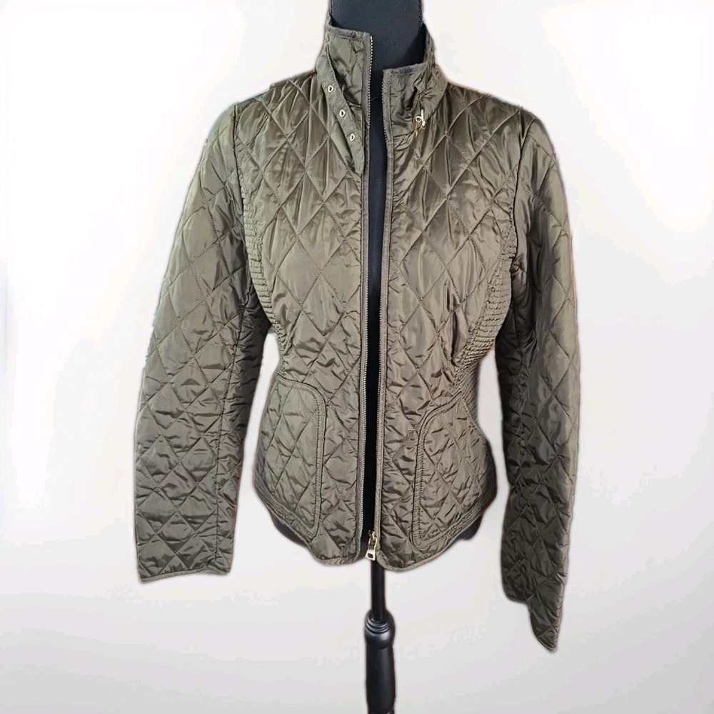 Banana Republicโ Quilted Bomber Jacket Olive Utility Women's